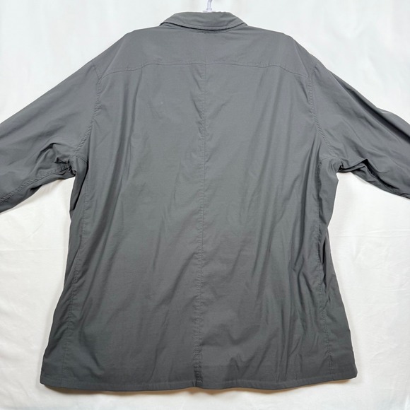 Eddie Bauer Travex 2XL Gray Full Zip Long Sleeve Shirt Jacket Mens - Picture 9 of 10